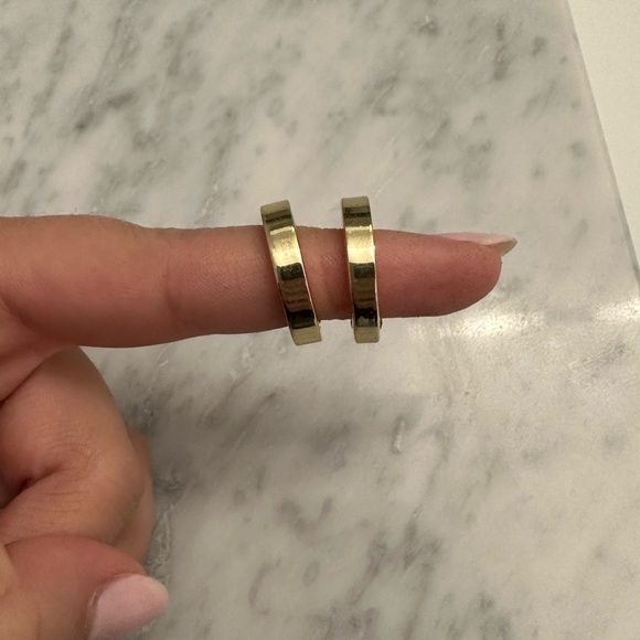 Gold vermeil hoop earrings - Picture 3 of 3